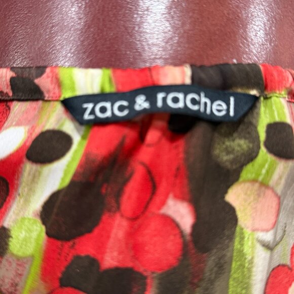 Zac & Rachel Women’s Tie Front Blouse Dots (Small) - Picture 3 of 4